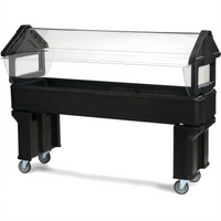 SixStar 6-Foot Ice-Cooled Portable Food Bar with Legs, Black