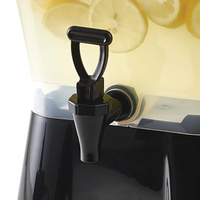 Winco Leak-Proof BPA-Free Black Plastic Faucet for PBD-3SK Beverage Dispenser
