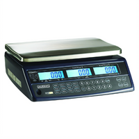 Hobart Weigh/Wrap PS40-3 30 lb Legal-for-Trade Digital Price Computing Scale with Backlit LCD and Stainless Steel Platter