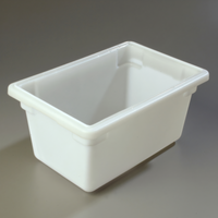 StorPlus 5 Gallon White Polyethylene Stackable Food Storage Box, 18 x 12 x 9 Inches