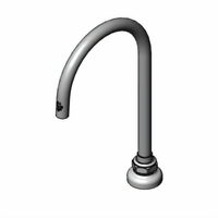T&S Brass Low-Lead Swivel Deck-Mount Gooseneck Spout with Plain End Outlet, 2.0 GPM