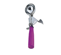 Thumb Press 3/4 Ounce Stainless Steel Ice Cream Scoop with Orchid Plastic Handle