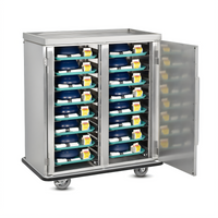 FWE ETC-16 Mobile Patient Tray Cart, 2 Section, 16-Tray Capacity