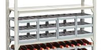 Cambro Camshelving 18-Inch Deep Wine Cradle Kit, 12 Cradles With 32 Connectors, Soft Gray