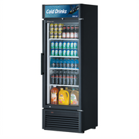 Turbo Air Super Deluxe One-Section Glass Door Merchandiser Refrigerator, 16.01 Cu. Ft., Self-Contained Bottom Mount