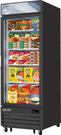 Everest Refrigeration EMGF23B One-Section Reach-In Glass Door Merchandiser Freezer, 23.0 Cu. Ft., Bottom-Mounted