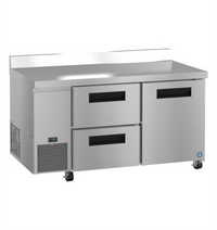 Hoshizaki Steelheart 60-Inch Two-Section Worktop Refrigerator with One Door and Two Drawers, Side-Mounted Refrigeration