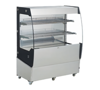 Open Curved Countertop Refrigerated Display Case, 200 Liters (7.06 Cu. Ft.), Stainless Steel