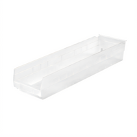 Metro Nesting Clear Shelf Bin, 23-5/8 x 6-5/8 x 4 Inch, 6 Per Case