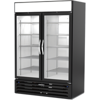 Beverage Air MarketMax Dual Temp Two-Section Reach-In Glass Door Merchandiser Refrigerator, 52 Inch, Bottom-Mounted Self-Contained