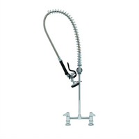 equip 8-Inch Deck-Mount Pre-Rinse Unit with 44-Inch Hose and 1.15 GPM Spray Valve