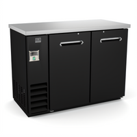 Kelvinator Commercial 49-Inch 2-Solid Door Back Bar Refrigerator with Side-Mounted Self-Contained Refrigeration