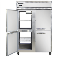 Continental Refrigerator 2FNPTHD Two-Section Pass-Thru Reach-In Freezer with Half Doors