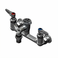 T&S Brass B-2271 Wall-Mount Service Sink Faucet with Vacuum Breaker Spout and Pail Hook