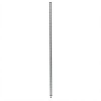 Olympic 33-Inch Stationary Grooved Wire Shelving Post with Leveling Bolt and Cap