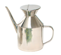 Town Equipment Stainless Steel 48 oz Soy Sauce Dispenser with Handle and Hinged Cover