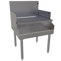 Glastender RDBA-24S Freestanding Recessed Drainboard, 24 x 24 Inches, Stainless Steel
