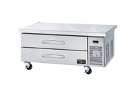 Kool-It Signature 60-Inch 2-Drawer Refrigerated Chef Base with Stainless Steel Top and Marine Edge