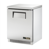 True 24-Inch 1-Section Undercounter Freezer with Solid Door and Stainless Steel Exterior