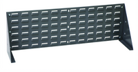 Quantum 27-3/4 Inch x 8 Inch x 21 Inch Louvered Bench Rack, 16 Gauge Steel, Gray Enamel Finish
