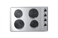 Summit Commercial 30-Inch Built-In 4-Burner Electric Cooktop with Sealed Cast Iron Elements