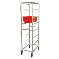 Mobile Full-Size Aluminum Lug Rack with Open Sides and 6 Welded Angle Slides