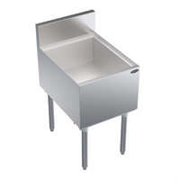 Krowne Royal Series 18-Inch Wide x 24-Inch Deep Stainless Steel Underbar Ice Bin/Cocktail Unit, 69 lb Capacity
