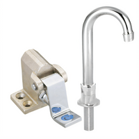 BK Resources Single Pedal Metering Foot Valve with 3-Inch Gooseneck Deck-Mount Spout