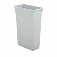Krowne Gray 23-Gallon Rectangular Trash Can