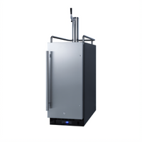 Summit Commercial 15-Inch Built-In/Freestanding Draft Beer Dispenser with Single Tap Tower, 2.9 Cu. Ft.