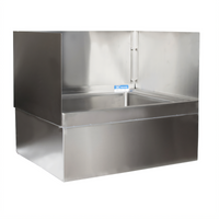 3-Sided T-304 Stainless Steel Splash Guard for BKMS-2424 Mop Sink