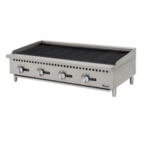 Migali Competitor Series 48-Inch Countertop Natural Gas Char-Rock Charbroiler