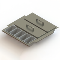 Glastender Full-Size Low Profile Side-Serviced Condiment Drawer Insert for 20-Inch Door Opening, 15 Cups