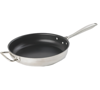 Vollrath Intrigue 12 1/2 Inch CeramiGuard II Nonstick Fry Pan with Helper Handle