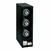 Dispense-Rite 3-Section Dome Lid & Straw Organizer Tower