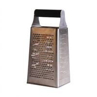 MercerGrates 4-Sided Acid Etched Box Grater, 9 Inch, 18/8 Stainless Steel