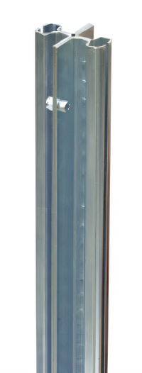 Eagle Group Back-To-Back NSF Stainless Steel Floor-to-Ceiling Cantilevered Shelving Upright, 48 Inch