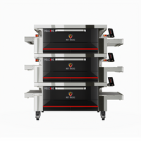 Hot Rocks Volcano 40-33 Triple Stack Stone Conveyor Pizza Oven