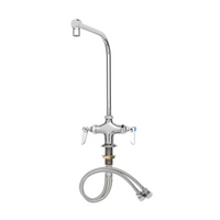 T&S Brass Single-Hole Mixing Faucet with 8-Inch 90° Swing Nozzle and Lever Handles