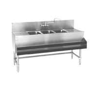 Eagle Spec-Bar 3-Compartment Underbar Sink with Left Drainboard, 48 x 24 Inches