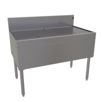 Stainless Steel Free Standing Underbar Drainboard with Removable Perforated Insert, 42