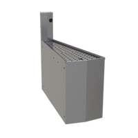 Underbar Outside Front Corner Drainboard with Backsplash, 24-Inch Deep, 15° Angle, Stainless Steel, No Legs