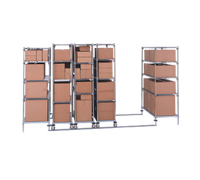 MetroMax Q Double Deep qwikTRAK Stationary Intermediate Unit Kit with 74-Inch Epoxy-Coated Steel Posts