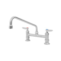 EverSteel Double Pantry Deck-Mount Mixing Faucet, 8-Inch Centers, 12-Inch Swing Nozzle