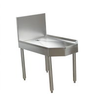 BK Resources 24-Inch Underbar Frozen Drink Machine Stand, Open Base Stainless Steel