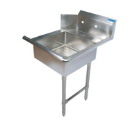 BK Resources 36-Inch Straight Soiled Dish Table with 20 x 20 x 8 Pre-Rinse Sink, Right-to-Left Operation