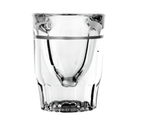 Anchor Hocking Foodservice 1-1/4 oz Fluted Whiskey Glass with 1/2 oz Cap Line, Clear