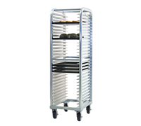 New Age Lifetime Series Heavy-Duty Aluminum End-Loading Bun Pan Rack, 30-Pan Capacity