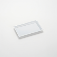 Endurance 12 x 7 Inch Rectangular Break-Resistant White Melamine Platter