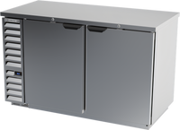 Beverage Air Two-Section Solid Door Back Bar Refrigerator, 58-Inch Wide, Self-Contained R290